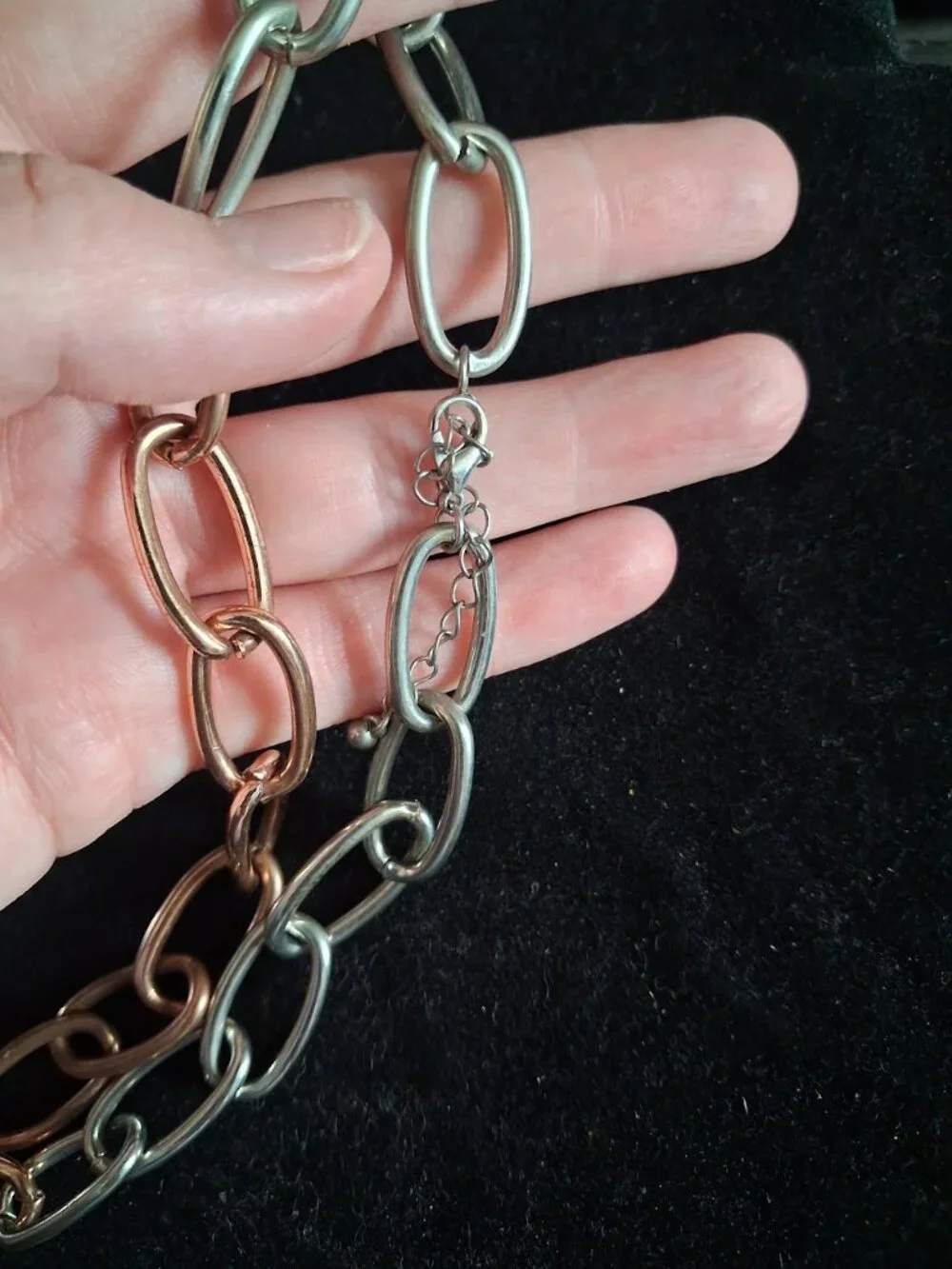 18 inch Two-toned chain necklace